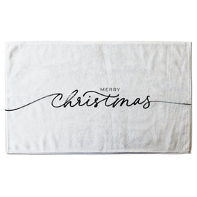 Merry christmas hand drawn lettering (bath towel) / Default Title