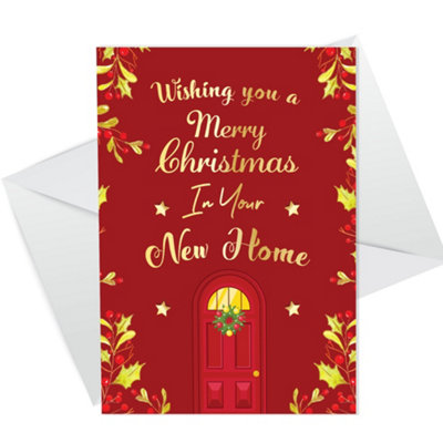 Merry Christmas In New Home Card House Warming Card For Couple