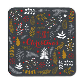 Merry christmas lettering (coaster) / Default Title