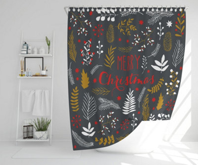 Merry christmas lettering (shower curtain) / Default Title Price Comparisons | Compare The Build