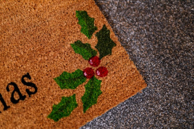 Merry Christmas Natural Coir Door Mat - 5