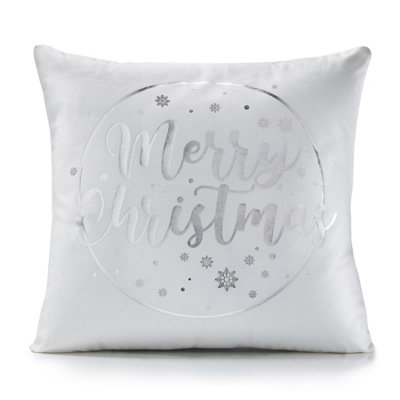 Silver shop christmas cushions