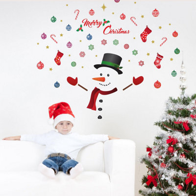 Merry Christmas & Happy New Year Banner, Gold-glitzernd, Vormontiert Für Weihnachtsdekoration