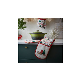 Merry Mutts Christmas Animals  Double Oven Glove