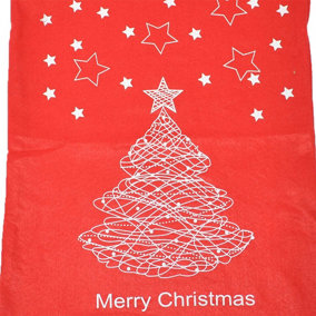 Merry Traditional Large Santa Sack Father Christmas Stocking Socks Gifts Bag Felt Xmas Accessories 60 x 45cm Toys Sweets,