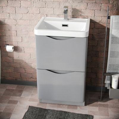 Merton LG Freestanding Vanity Basin Unit Square Rimless Close Coupled Toilet