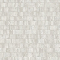 Messina Tile Wallpaper In Beige And Gold