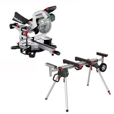 Metabo 18V KGS 18 LTX BL 254 Brushless Mitre Saw + Roller Stand 254mm 10 Inch