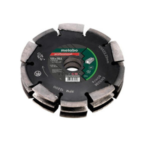 Metabo 628299000 3 Row Professional UP Universal Wall Chaser Blade 125 x 28.5 x 22.23mm MPT628299