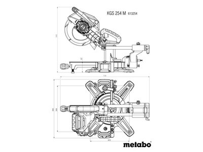 METABO KGS254M 240v Slide mitre saw 254mm blade