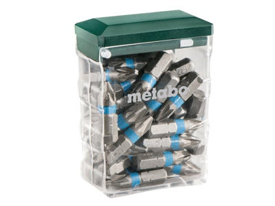 Metabo PZ2 25mm Pozi Bits Set of 25 - Precision Screwing Tools