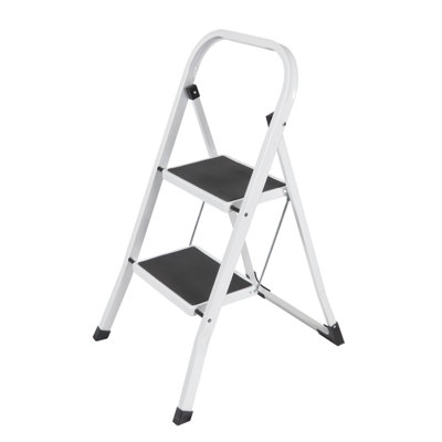 Metal 2 Step Ladder Anti Slip Steps H 81cm
