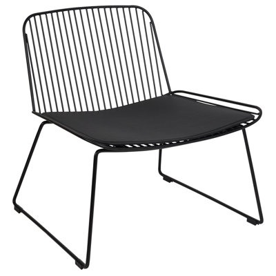 Metal Accent Chair Black SNORUM