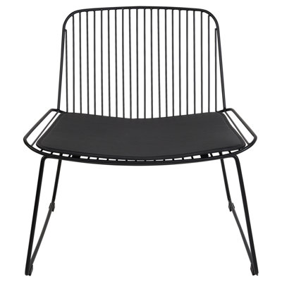Metal Accent Chair Black SNORUM