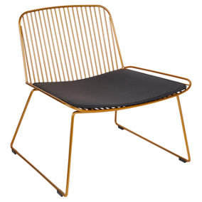 Metal Accent Chair Gold SNORUM