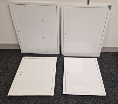 Metal Access Panel Damaged Inspection Door Hatch Point 140mm x 70mm