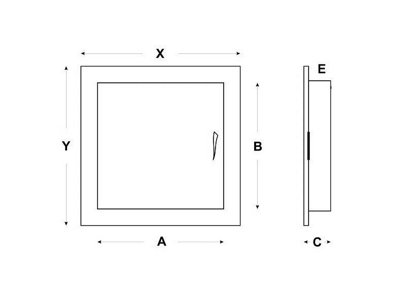 Metal Access Panel with a Lock / Keys Door 500mm x 600mm