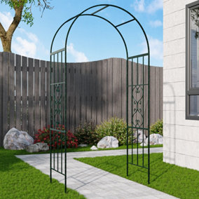 Metal Arch for Garden Arbor Trellis & Climbing Plant 110cm W x 45cm D x 230cm H