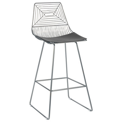 Metal Bar Chair Set of 2 Silver BISBEE