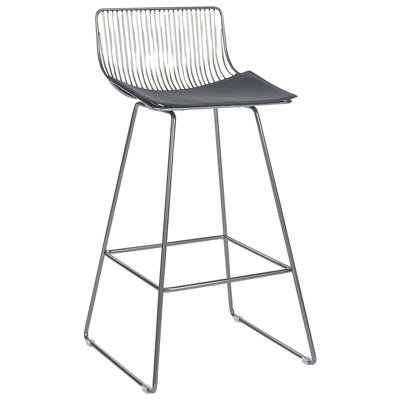 Metal Bar Chair Set of 2 Silver FREDONIA