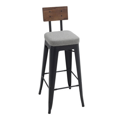 Metal bar stools with cushion discount