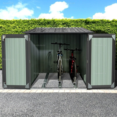 Metal Bike Store with Dedicated Racks, Low Maintenance Outdoor Shed ...