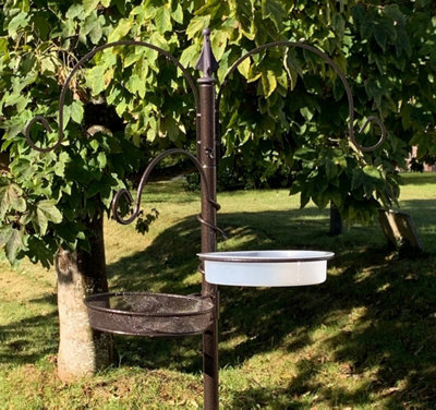 Metal Bird Feeding Station with Stabilizer Stand