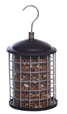 Metal Bird Nut Feeder Squirrel Proof Blocking Protection Guard Steel Cage