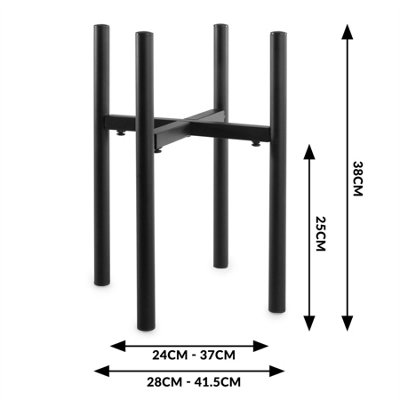 Metal Black Adjustable Plant Stand - M&W - 3