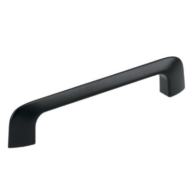 Metal Black Drawer Cabinet Door Pull Kitchen Handle - Size 128mm - Pack of 10