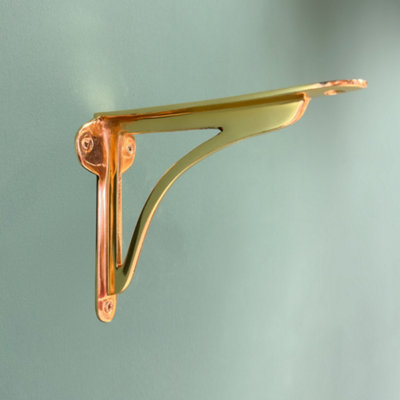 Metal Brass Plated 170x205mm Gold Finish Wall Bracket