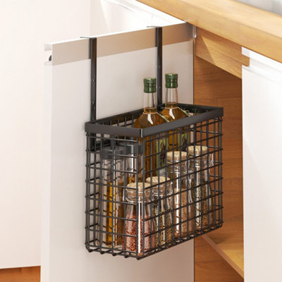 Metal Cabinet Sink Basket Door Storage with Hanger