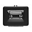 Metal Cash Box Money Bank Deposit Steel Tin Security Safe Petty Key Lockable - 4" Black