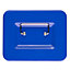 Metal Cash Box Money Bank Deposit Steel Tin Security Safe Petty Key Lockable - 8" Blue