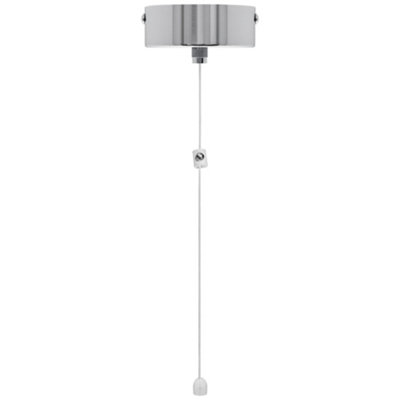 Metal Ceiling Pull Cord Light Switch 1 Way 6A Chrome PU01