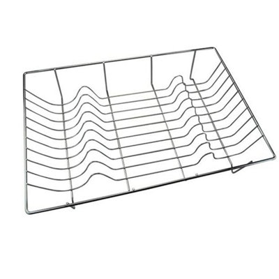 Metal Chrome Dish Drainer Drying Rack for Kitchen Silver