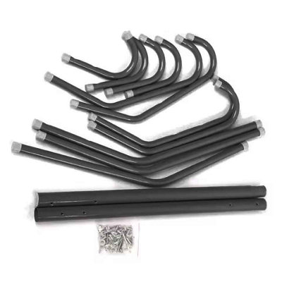 Metal Clothes Stand with Multi Hooks Coat and Hat Rack for Home