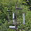 Metal Complete Bird Feeding Station with 4 Large Feeders & Stabiliser Stand