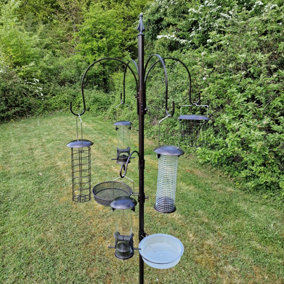 Metal Complete Bird Feeding Station with 5 Feeders
