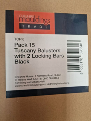 Metal Deck Black Iron Tuscany Decking Balustrade Kit Basic Kit (W) 1800mm (H) 940mm Add On - 7