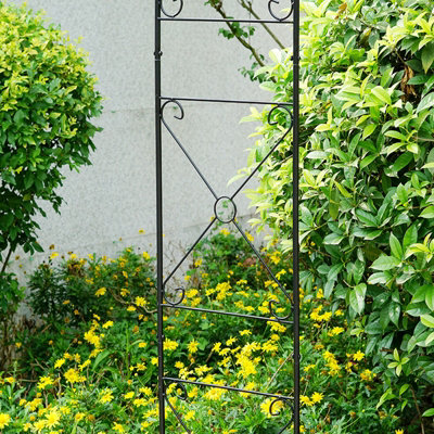 Metal Decorative Cross Garden Arch Rose Climbing Plants Archway Path - 6