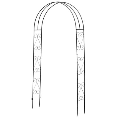 Metal Decorative Curly Garden Arch Heavy Duty Rose Climbing Plants Archway Path