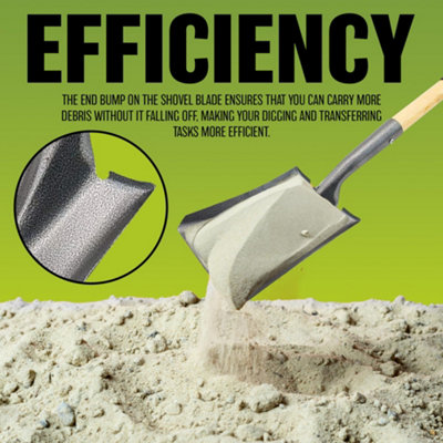 Metal Digging Shovel Gardening Square Spade Tool Heavy Duty Plastic ...