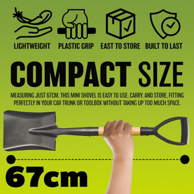 Metal Digging Shovel Gardening Square Spade Tool Heavy Duty Plastic ...