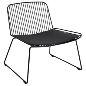 Metal Dining Chair Black SNORUM