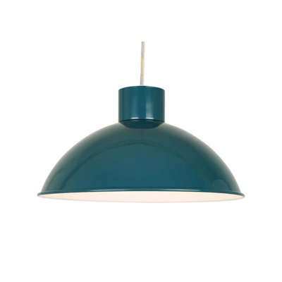 Metal Dome Easy Fit Pendant Teal