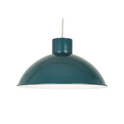 Metal Dome Easy Fit Pendant Teal