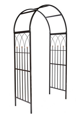 Metal Dorchester Garden Arch Rose Support Arbour Heavy Duty