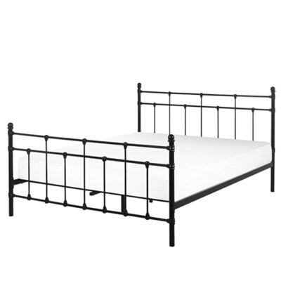 Metal EU Double Size Bed Black LYNX