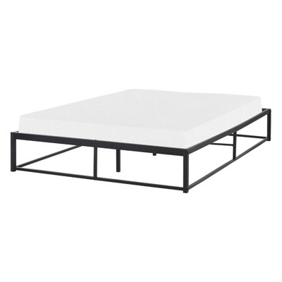 Metal EU Double Size Bed Black VIRY